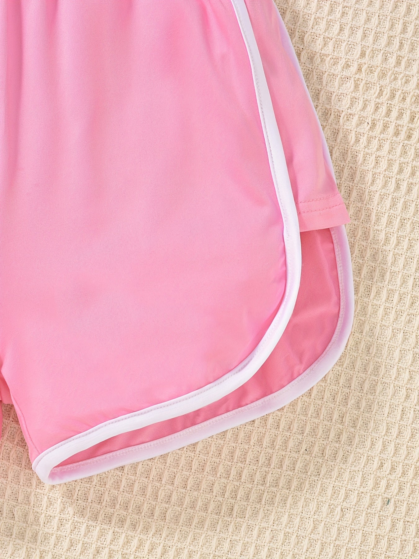 Girls Casual Plain Waistband Shorts for Kids Summer