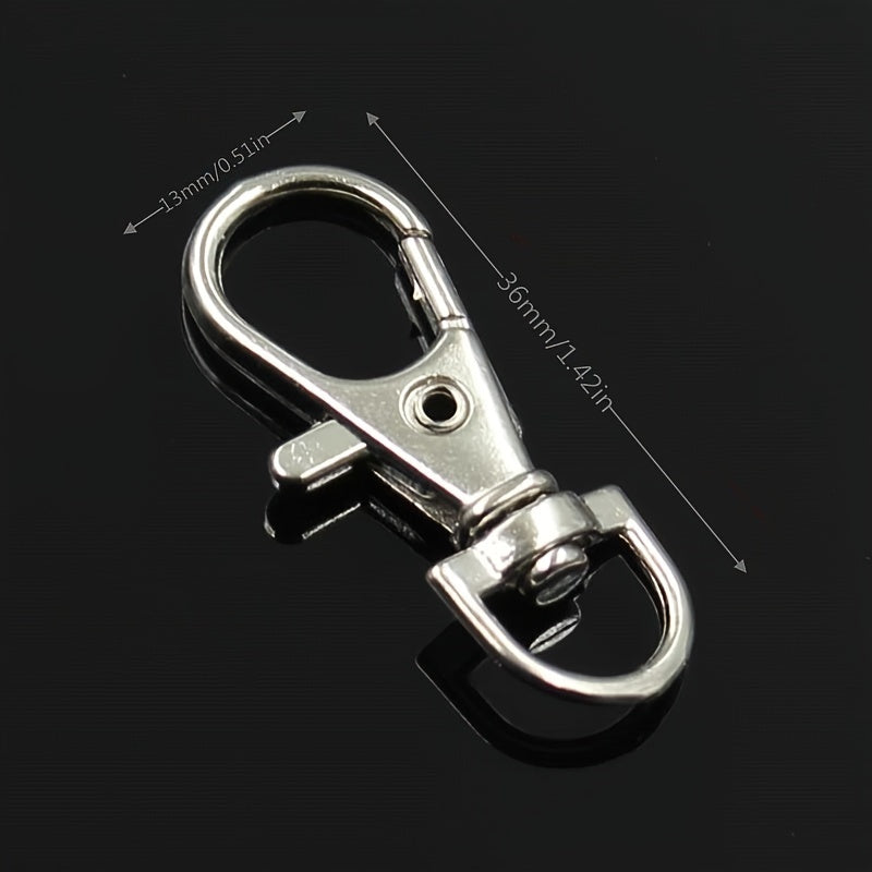 10pcs Mini Aluminum Keychain Snap Spring Clip Hook Carabiner