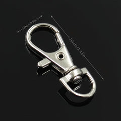 10pcs Mini Aluminum Keychain Snap Spring Clip Hook Carabiner