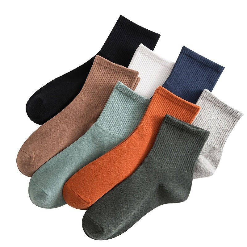 8 Pairs Women Winter Crew Socks Warm Boots Multicolor Casual