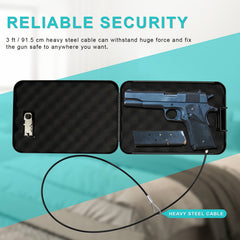 Key & Dial Lock Box Nightstand Car Travel Dial Lock