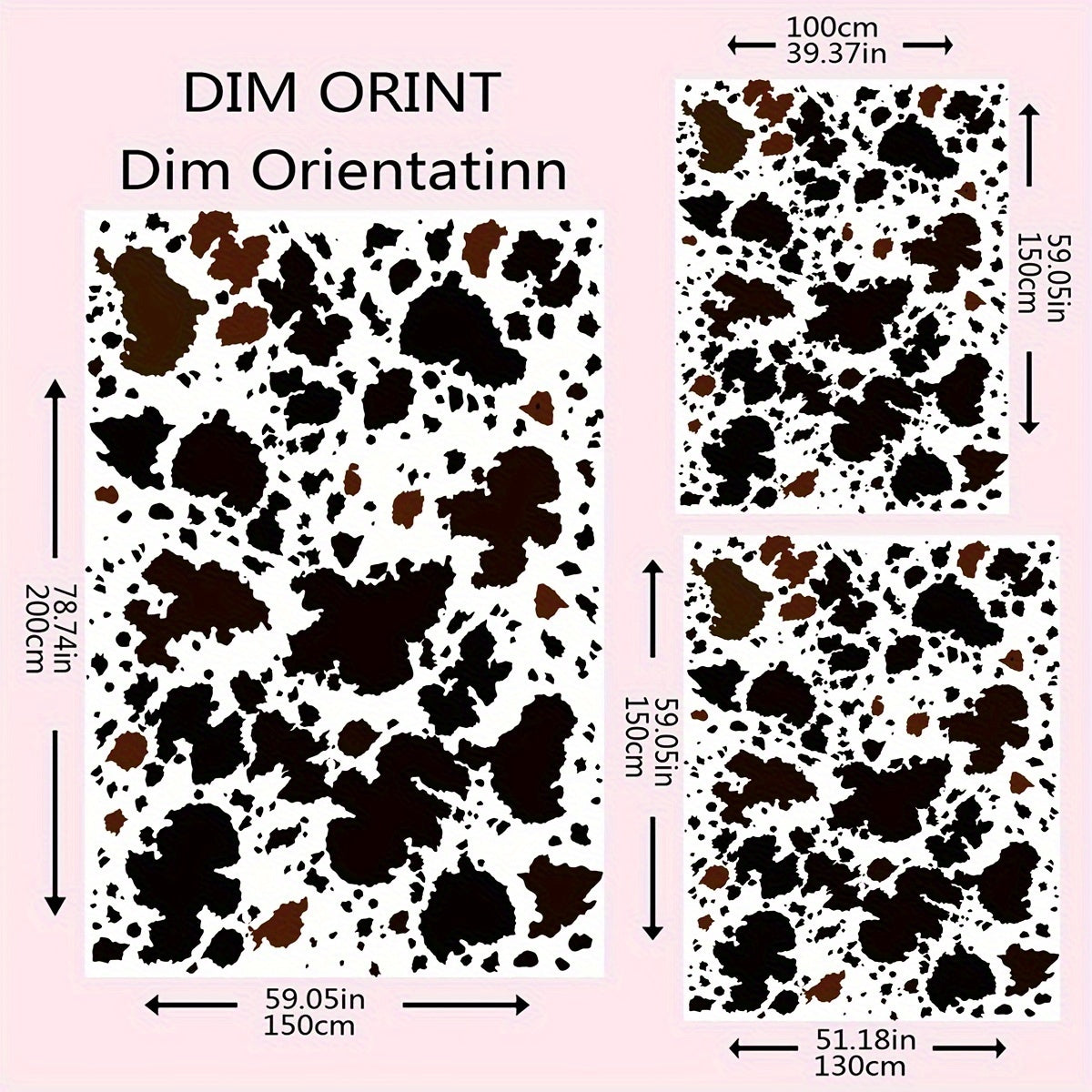Cow Pattern Casual Throw Blanket Winter Warm Flannel Blanket