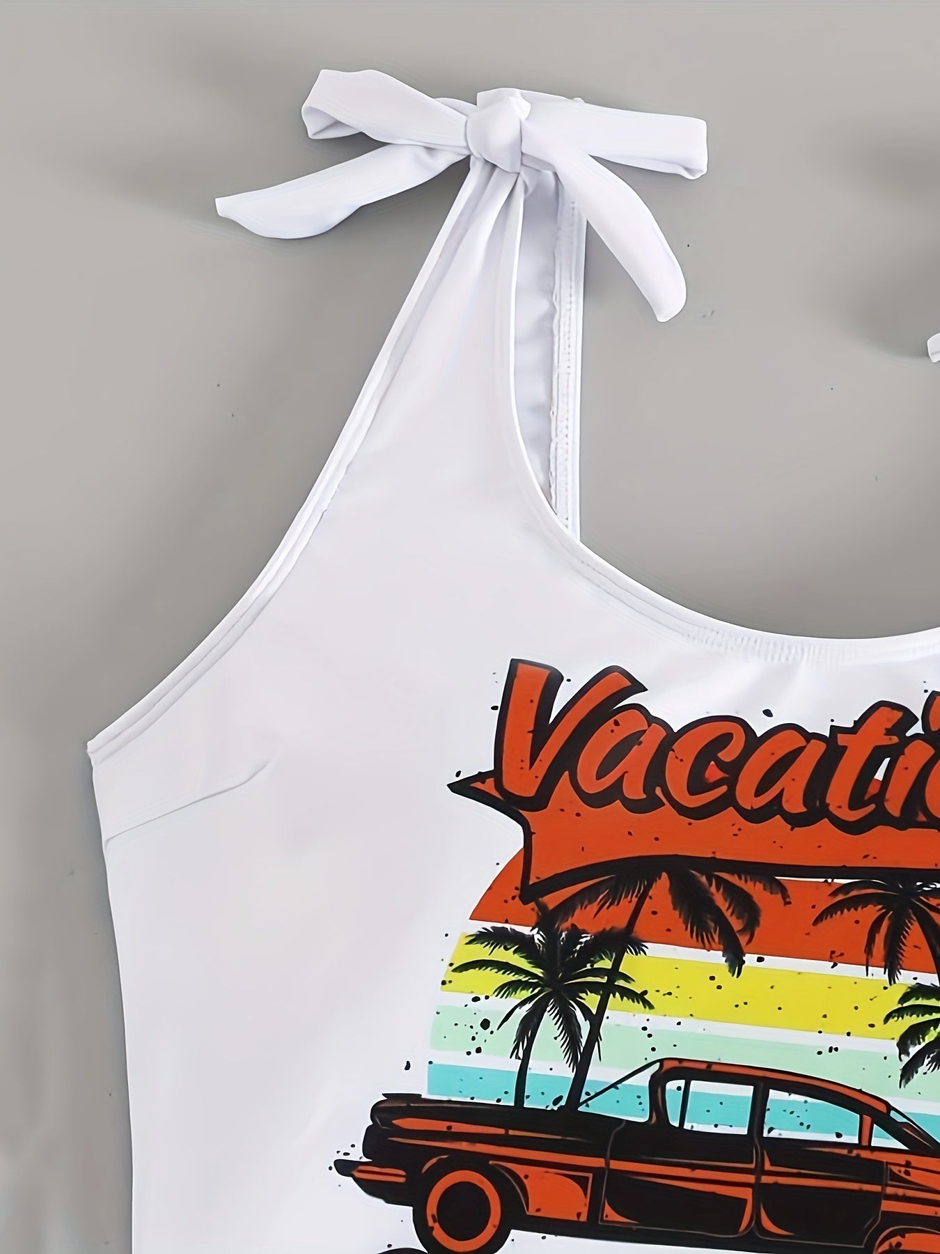 Boho Tankini Set Women's Plus Tropical Print Two Piece Swimsuit