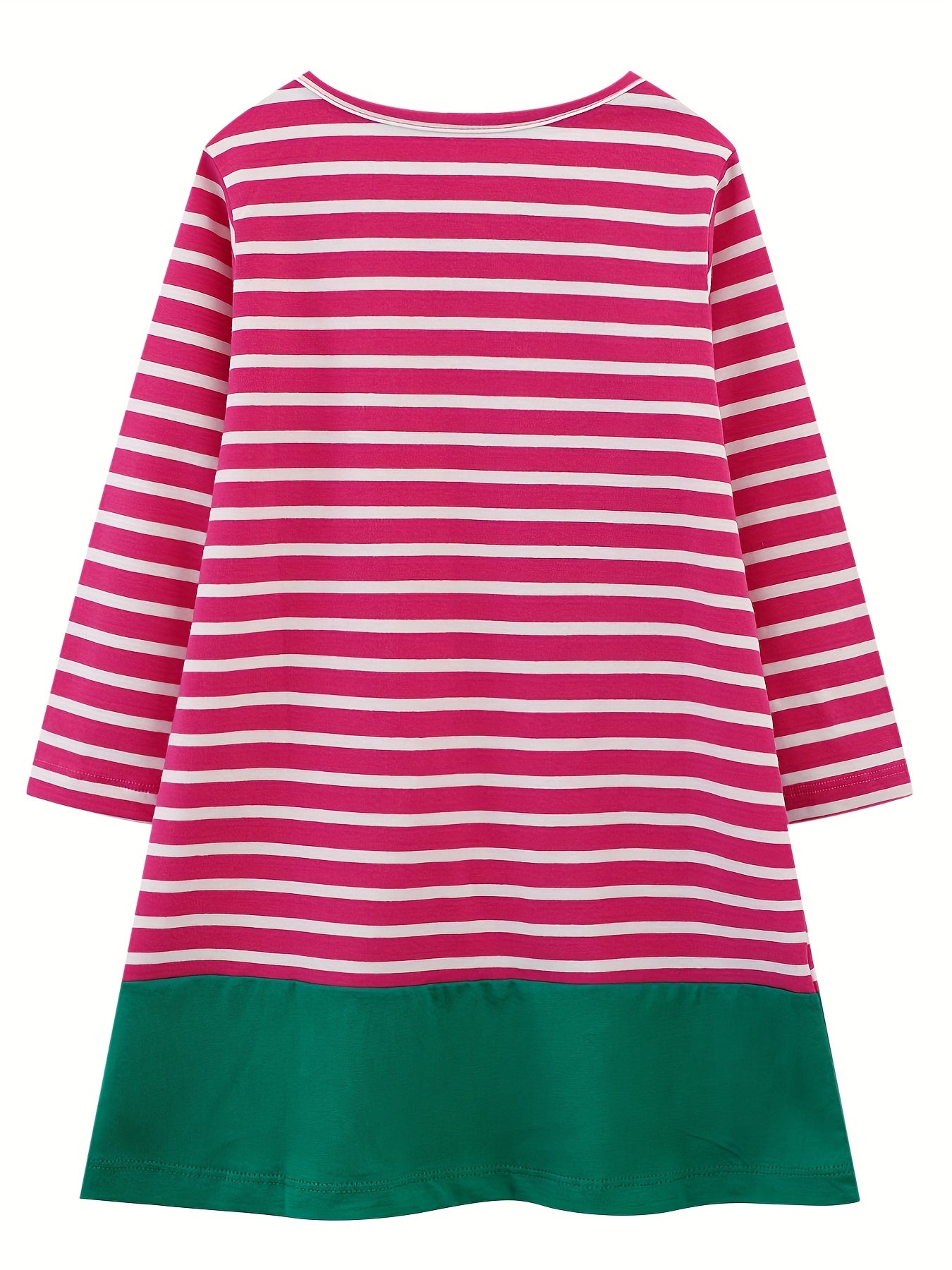 Christmas Playwear Dress For Toddler Girls Long Sleeve Dress 2-8 Years