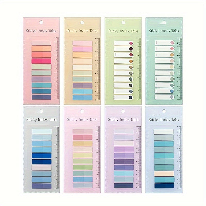 Colorful Transparent Sticky Tabs for Books, 80-Pack