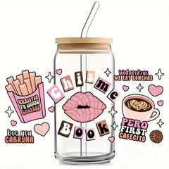 UV DTF Transfer Sticker 1 Sheet for DIY Waterproof Decal on 16OZ Tumbler