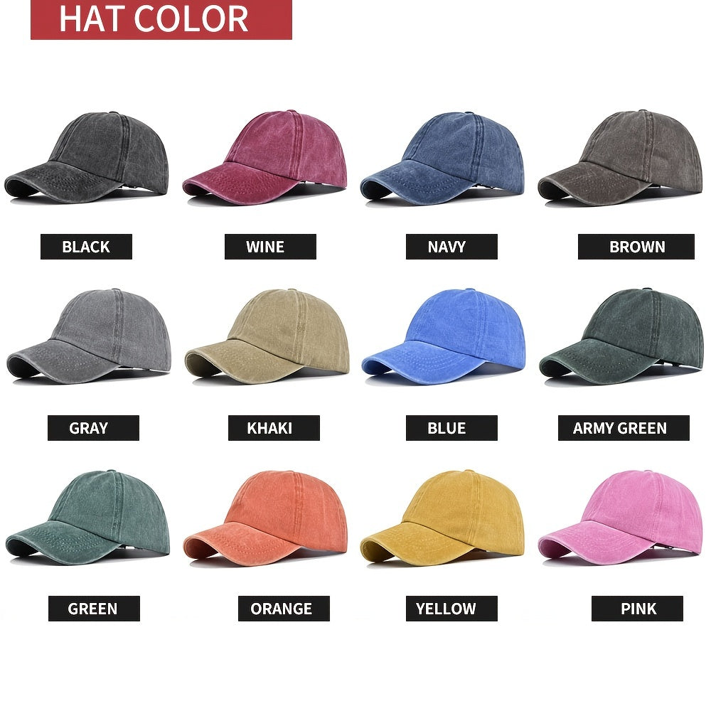 Kids Baseball Cap Adjustable Toddler Hat Multicolor Lightweight Size 2-9 Years