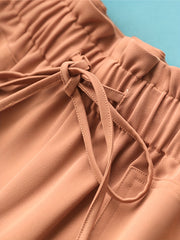 Drawstring Shorts with Dual Pockets - Women's Casual Wear