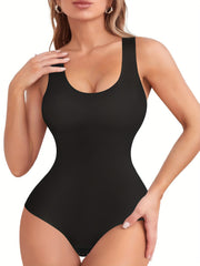 Shapewear Round Neck Tummy Control Jumpsuit Women's Activewear