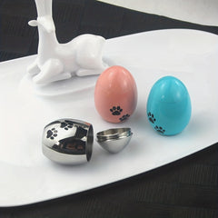 Paw Print Egg Shaped Ash Urn Necklace