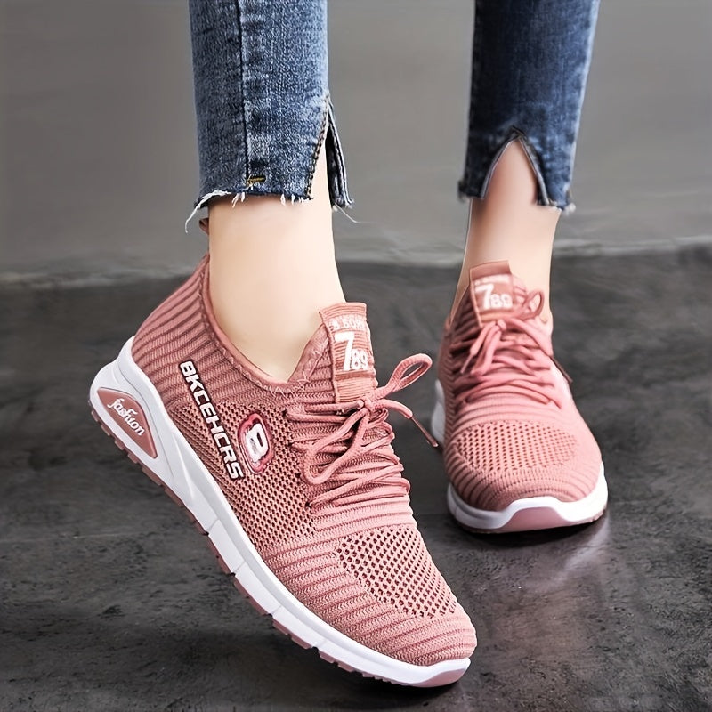 Women's Breathable Mesh Sneakers Casual Lace Up Outdoor Shoes