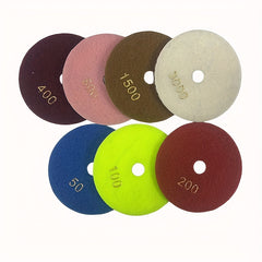 7pcs 4 Diamond Wet Polishing Pads Resin Bond Sanding Disc Granite Marble
