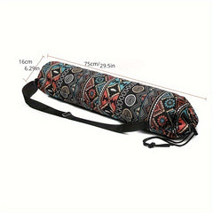 Printed Yoga Mat Storage Bag with Drawstring