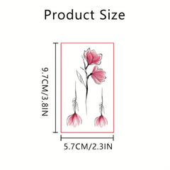 30 Sheets Flowers Temporary Tattoos For Women Waterproof Body Art Stickers