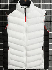 Men's Casual Loose Stand Collar Sleeveless Fleece Warm Vest