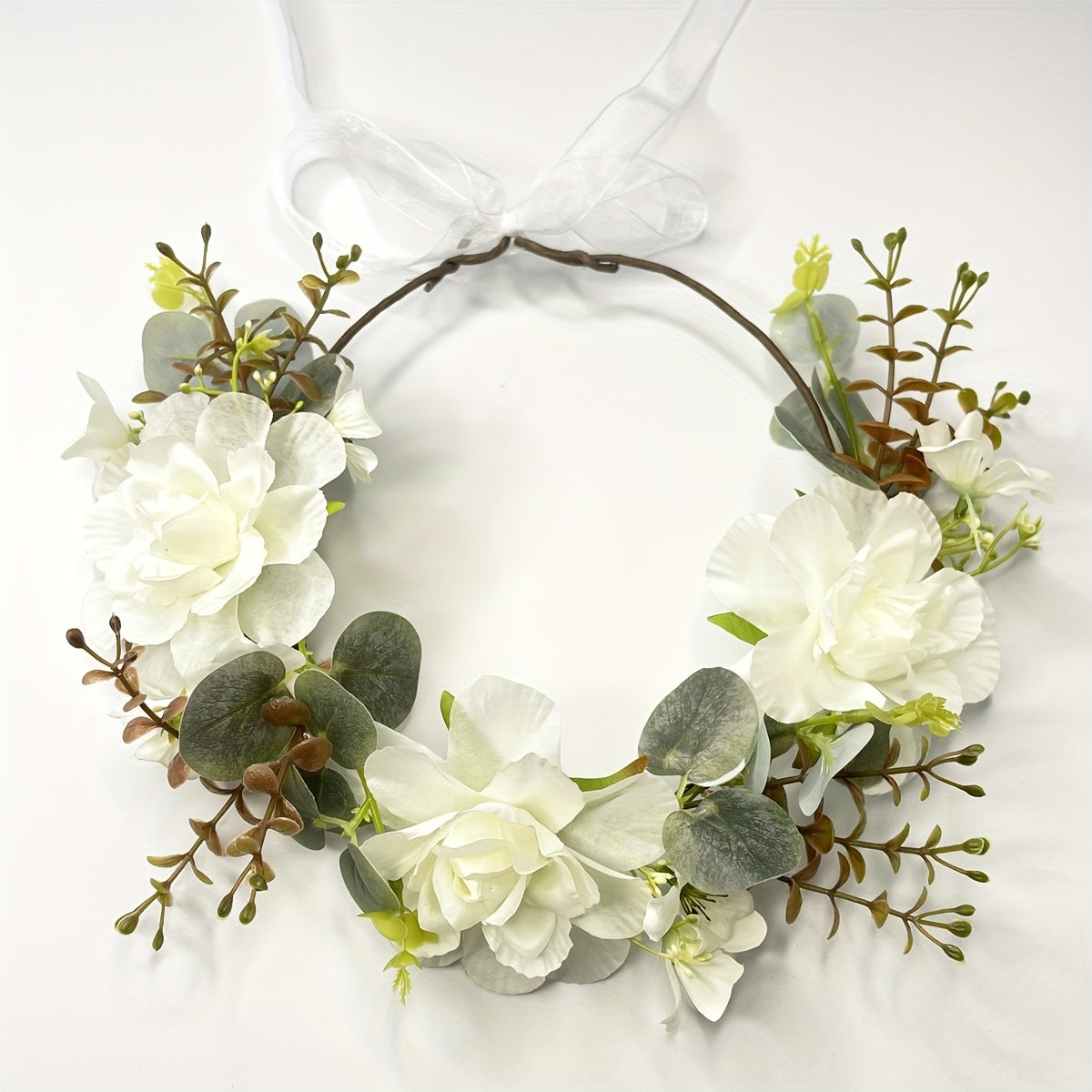 Forest Bridal Headpiece Floral Wreath for Beach Vacation Style Hair Accessory