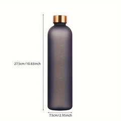 32oz Water Bottle Time Marker Motivational Reusable Leakproof BPA Frosted