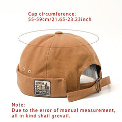 Men's Adjustable Metal Buckle Skull Cotton Hat