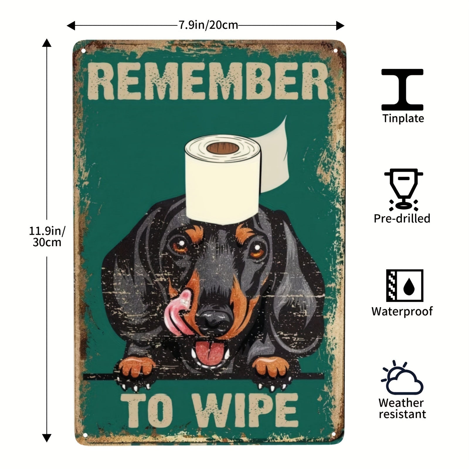 Bathroom Tin Sign Roll Paper No Job Is Finished Poster Toilet Decoration