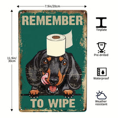 Bathroom Tin Sign Roll Paper No Job Is Finished Poster Toilet Decoration
