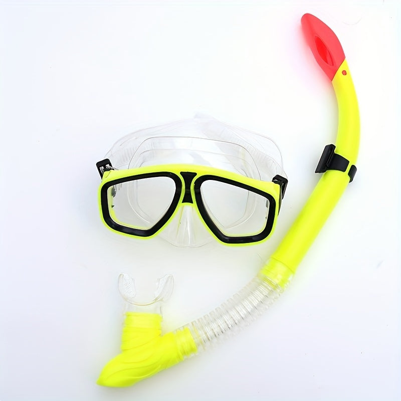 Swimming Goggles & Snorkel Set Dive Glasses with Breathing Tube Snorkeling Gear