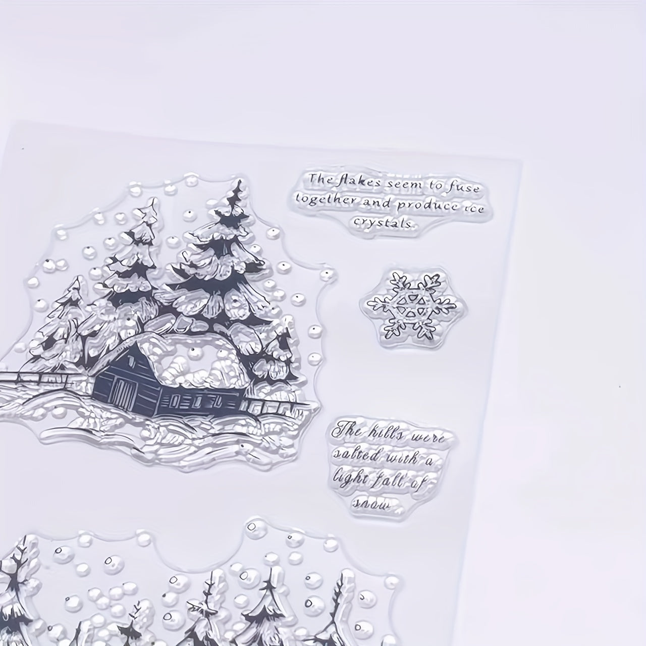 Christmas Tree Forest Snowflake Transparent Seal for Holiday Decor