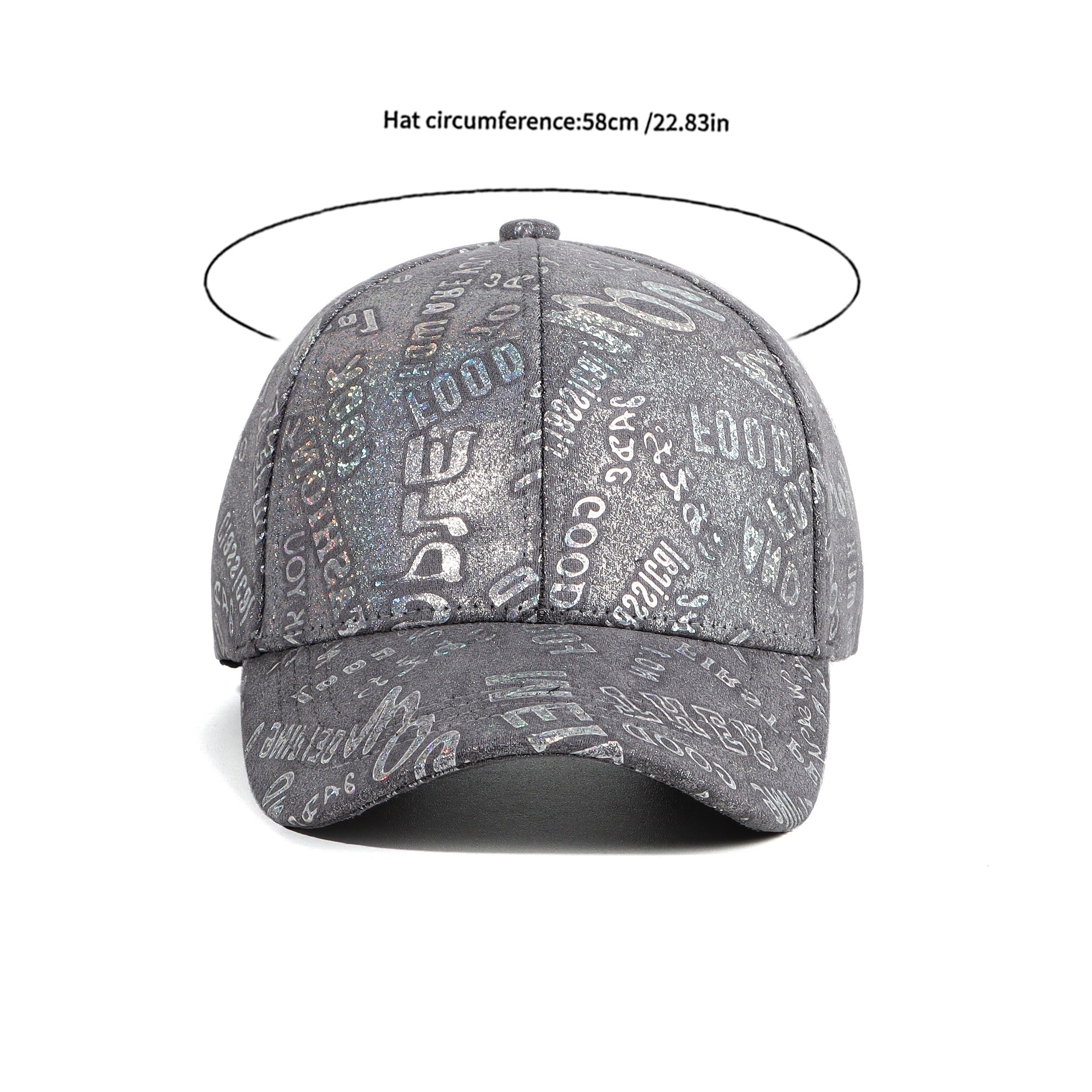 Letter Graffiti Print Baseball Cap Lightweight Adjustable Hip Hop Dad Hat