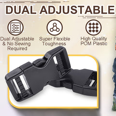6pcs Quick Release Buckle Adjustable Plastic Clip Snap Replacement