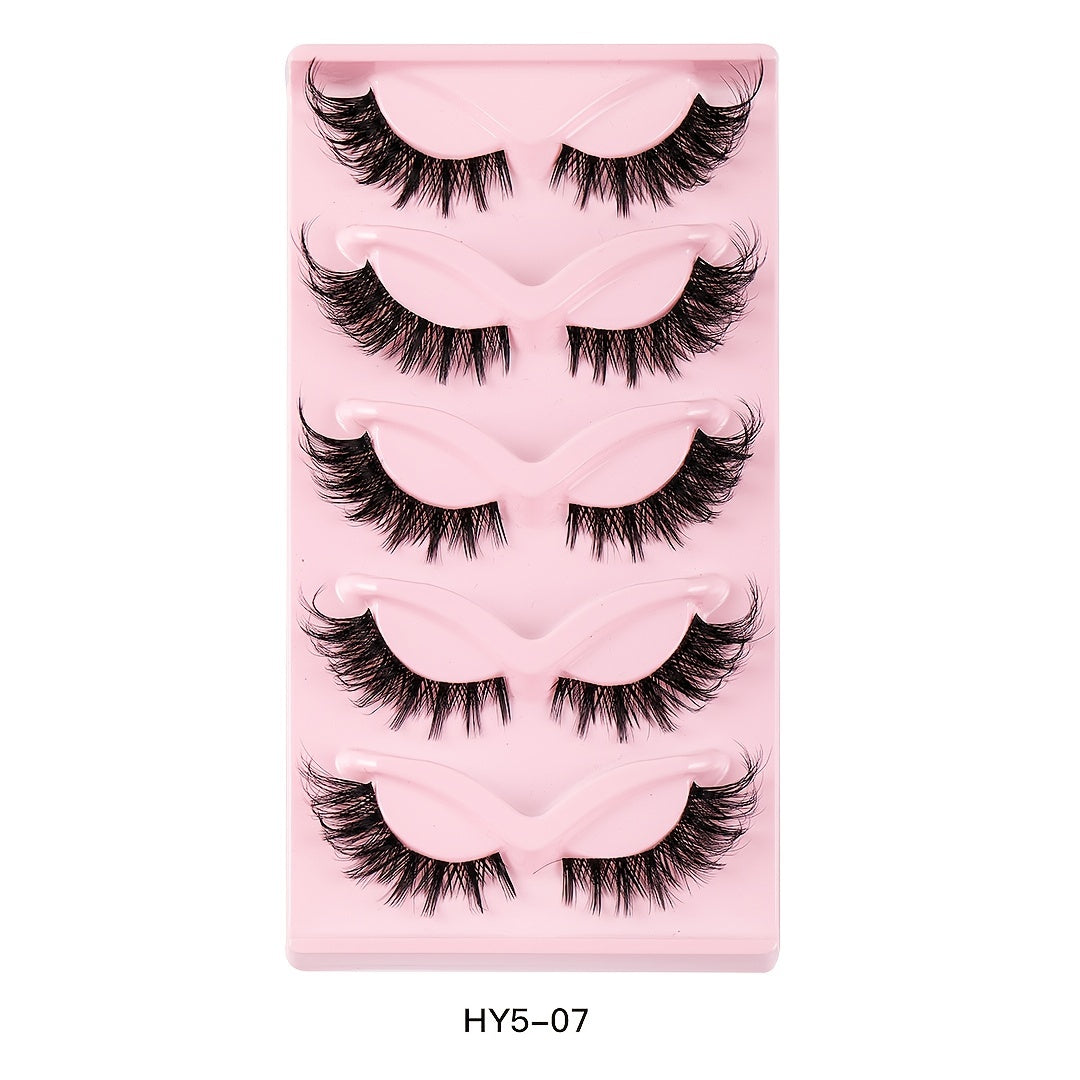 Cat Eye Lashes Natural Volume Thick Curly Manga Winged False Eyelashes