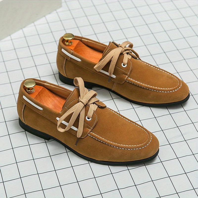 Men's Lace up Boat Shoes Casual Deck Shoes Walking Shoes