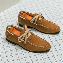 Men's Lace up Boat Shoes Casual Deck Shoes Walking Shoes
