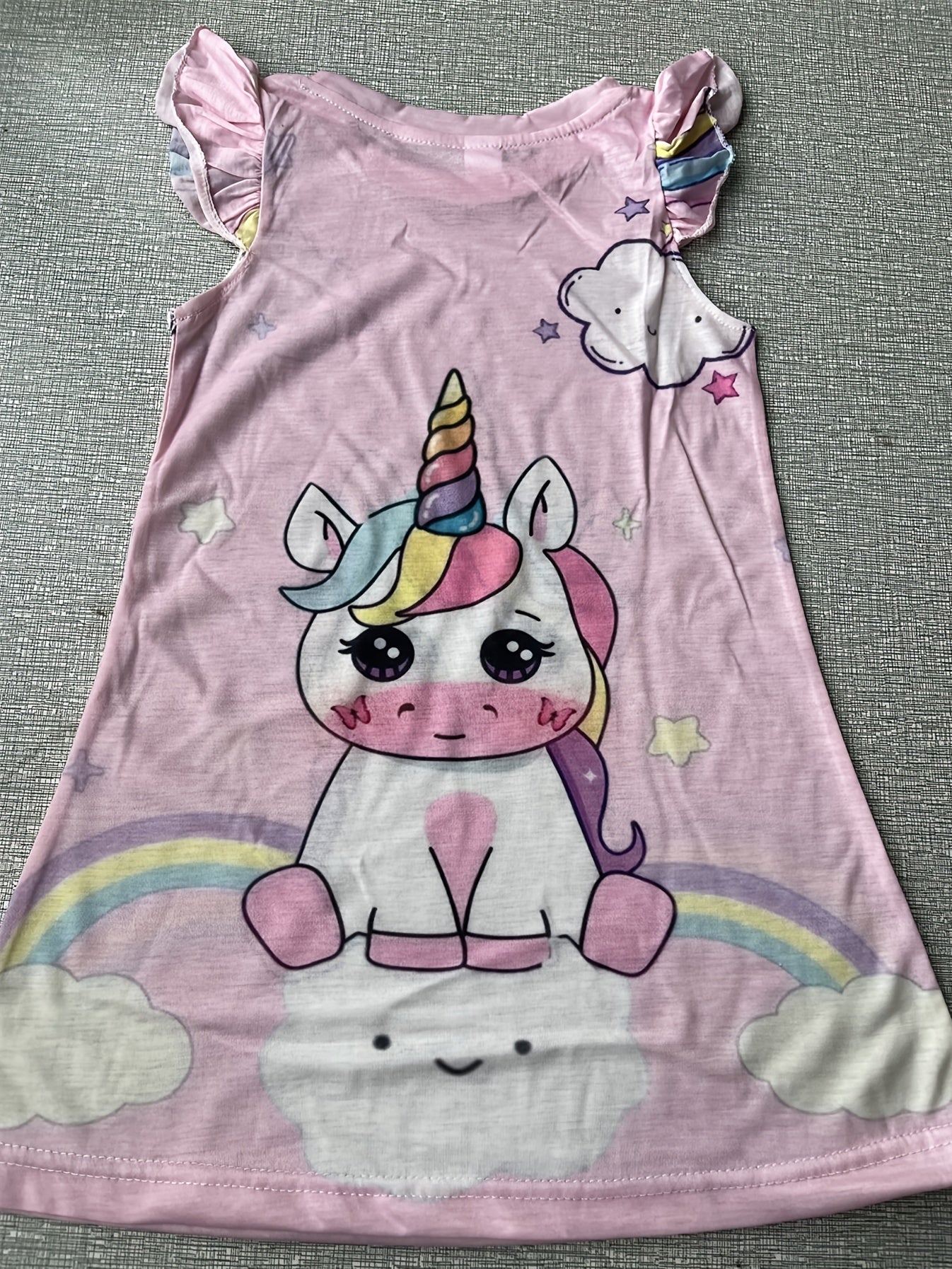 Girl's Rainbow & Pony Princess Dress for Summer Party