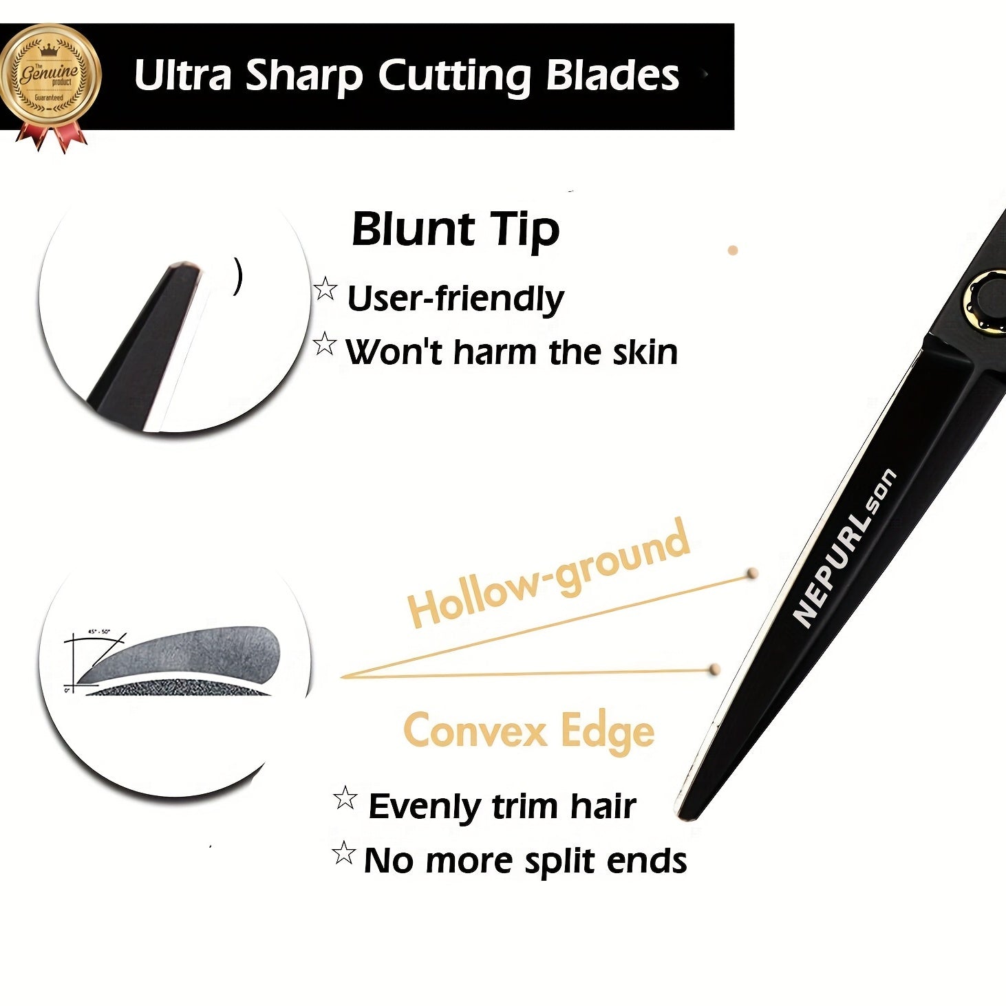 15 24 cm Hair Cutting Scissors Thinning Shears for Hairdressing and Styling