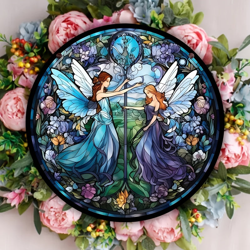 Acrylic Fairy Stained Window Hanging Decoration 3D Pattern Painted Panel