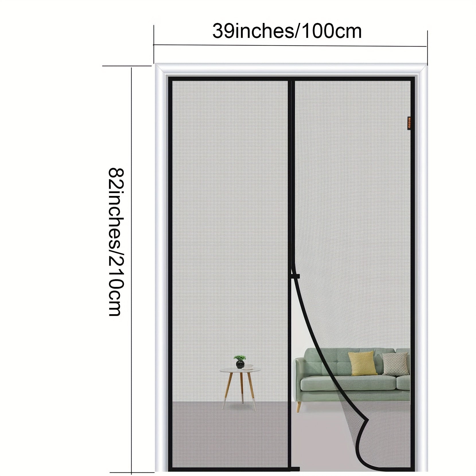 Magnetic Screen Door Self Sealing Mesh Partition