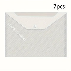 7pcs Letter Graphic Waterproof File Bag for Office School Storage
