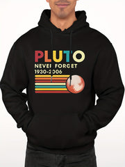 Men's Casual Letter Print Hooded Sweatshirt Long Sleeve Drawstrings