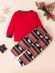 Christmas Family Set Elk Cartoon Outfit Parent child Suit