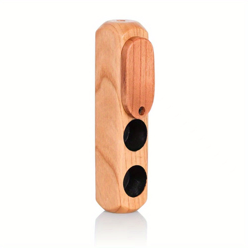 Portable Wood Cigarette Case Double Hole Double Hole With Storage