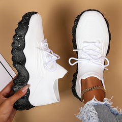 Women's Breathable Knit Sneakers Lightweight Casual Shoes
