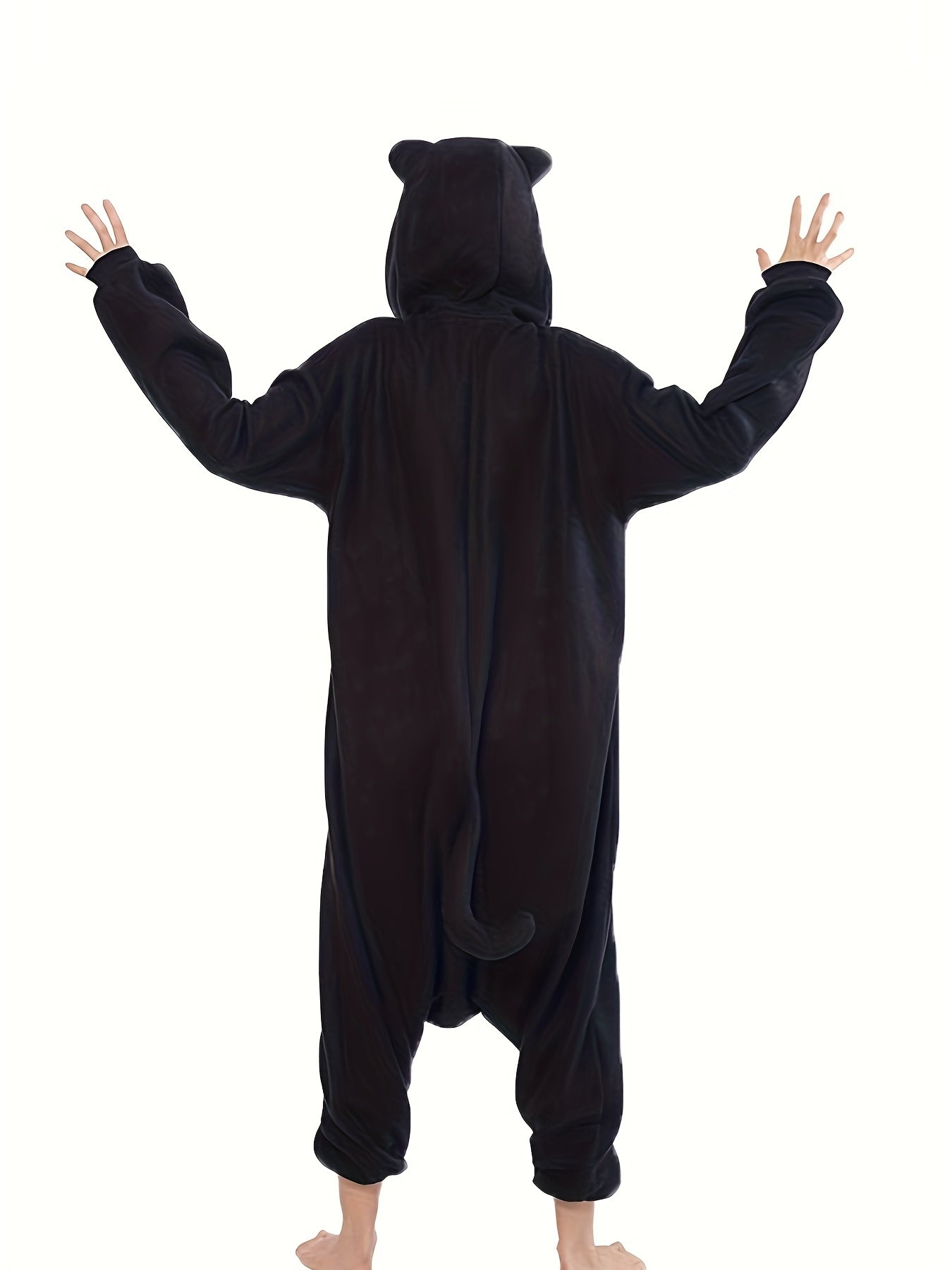 Halloween Cat Pajama Jumpsuit Hooded Lingerie