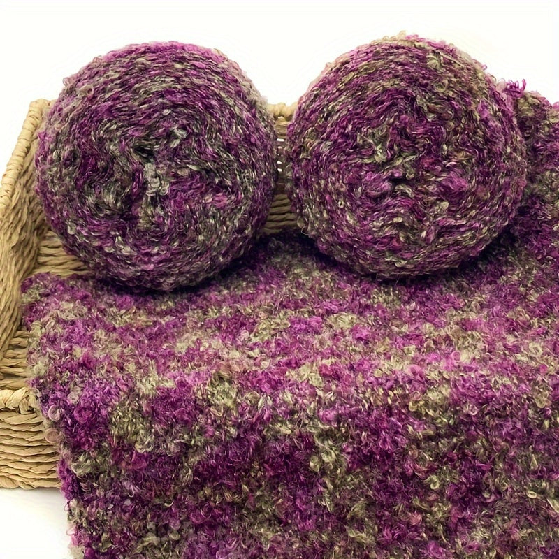 2pcs Segmented Dye Mohair Yarn With 10 Wool 90 Fleece