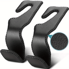 2Pcs Leather Hanger Hooks Instantly Upgrade Car Interior Handbag Holder