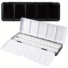 Metal Watercolor Tin Palette with 14 Half Pans for DIY Travel Palette