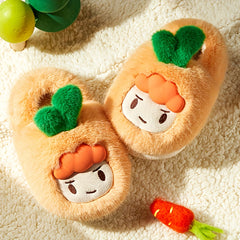Girls' Cartoon Furry House Shoes Lightweight Non Slip Soft Bottom Walking Shoes