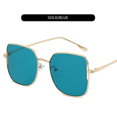 Vintage Metal Sunglasses UV Protection Women's Eyewear