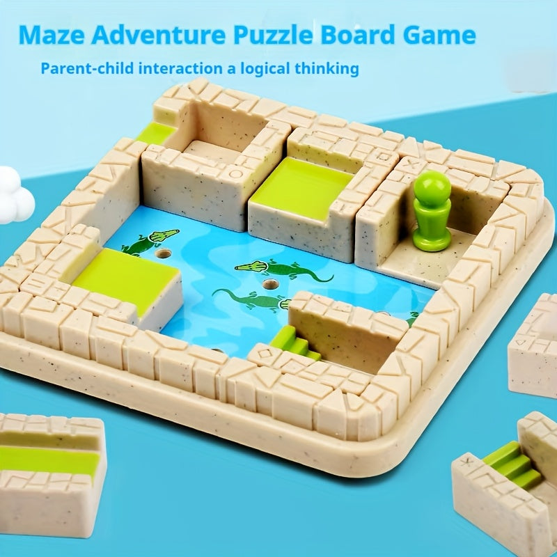 Maze Adventure Game 48 Level Educational Toy for Kids with Storage Box