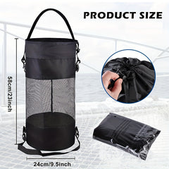 Portable Boat Trash Can Reusable Trash Bag Fishing Camping