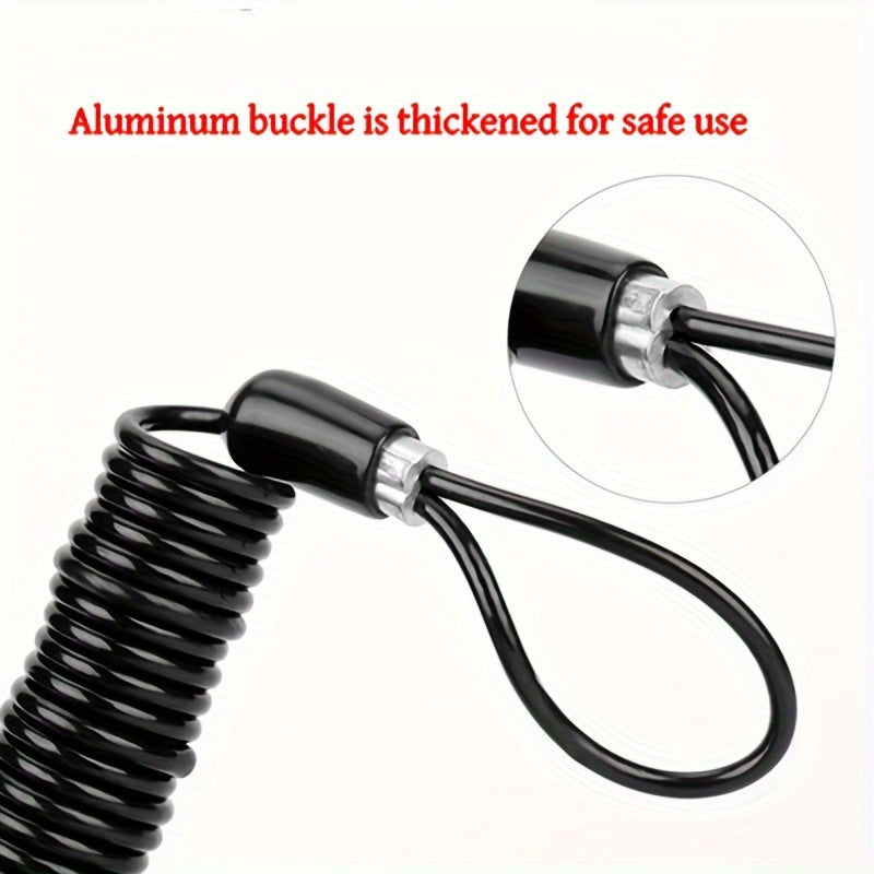 Bicycle Lock & Spring Rope Anti-theft Portable Safety Lock