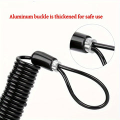 Bicycle Lock & Spring Rope Anti-theft Portable Safety Lock